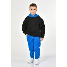 Noori Cepli Kapüşonlu Erkek Çocuk Sweatshirt  - Siyah Siyah - 8-10 Yaş