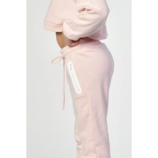 Noori Cepli, Fermuarlı Kız Çocuk Eşofman Altı  - Pembe Pembe - 8-10 Yaş