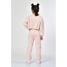 Noori Cepli, Fermuarlı Kız Çocuk Eşofman Altı  - Pembe Pembe - 8-10 Yaş