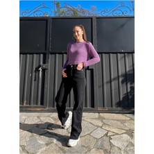 Livik Cep Detaylı Yüksek Bel 90's Wide Leg Jeans 