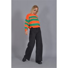 Trn JNS  salaş Süper Yüksek Bel Wide Leg Power Likralı Palazzo Jeans