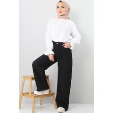 Trn JNS  salaş Süper Yüksek Bel Wide Leg Power Likralı Palazzo Jeans