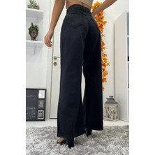 Trn JNS Kadın Süper Yüksek Bel Geniş Paça Wide Leg Jeans Pantolon