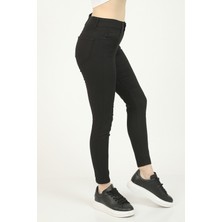 Livik Renk Vermeyen Toparlayıcı Siyah Süper Skinny   Jeans Kot Pantolon (Toparlayıcı)