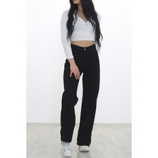 Trn JNS Cep Detaylı Yüksek Bel 90's Wide Leg Jeans 