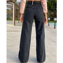 Trn JNS 90's Likralı Süper Yüksek Bel Salaş Jeans Palazzo Pantolon