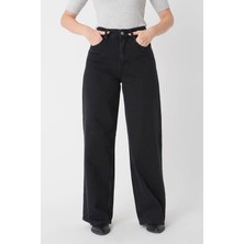 Trn JNS  salaş Süper Yüksek Bel Wide Leg Power Likralı Palazzo Jeans