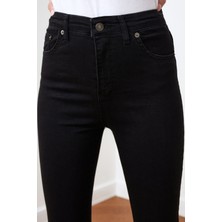 Livik Siyah Skinny Jeans Kot Pantolon (Simsiyah)