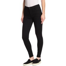 Livik Siyah Skinny Jeans Kot Pantolon (Dar Paça)