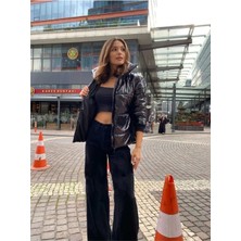 Trn JNS 90's Likralı Süper Yüksek Bel Salaş Jeans Palazzo Pantolon