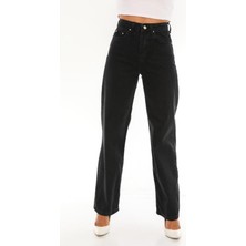 Trn JNS 90's Likralı Süper Yüksek Bel Salaş Jeans Palazzo Pantolon