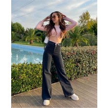 Livik Sheldon2 A.c.a.i.p S.o.l.m.a.z Siyah Salaş Palazzo Pantolon (Süper Yüksek)