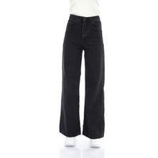 Trn JNS 90's Likralı Süper Yüksek Bel Salaş Jeans Palazzo Pantolon