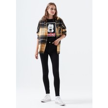 Livik Solmayan Siyah Extra Skinny  Jeans Kot Pantolon (Solmayan Siyah)