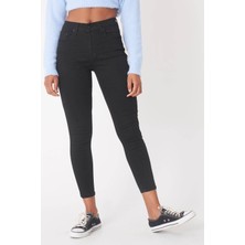 Ramrod Solmayan Skinny Jeans Toparlayıcı Kot Pantolon (Simsiyah)