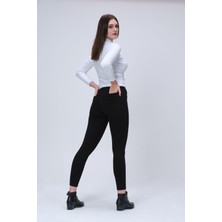Livik Solmayan Skinny Jeans Toparlayıcı Kot Pantolon (Simsiyah)