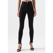 Livik Acayip Siyah Renk Vermeyen Skinny Jeans Toparlayıcı Kot Pantolon (Simsiyah)