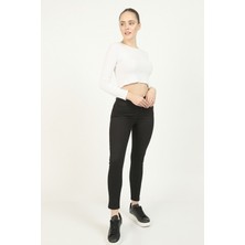 Livik Solmayan Likralı Skinny Jeans Toparlayıcı Kot Pantolon (Simsiyah)