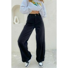 Livik Cep Detaylı Yüksek Bel 90's Wide Leg Jeans 