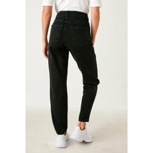 Ramrod  Kadın Siyah Boyfriend Likralı Kot Pantolon -Denim Kot Pantolon