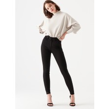 Ramrod Kadın Siyah Dar Paça Yüksek Bel Skinny Jeans Kot Pantolon