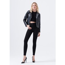 Ramrod Solmayan Siyah Yüksek Bel Skinny Jeans