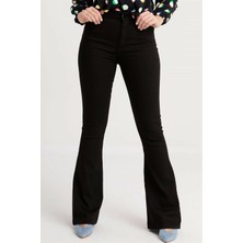 Ramrod Ispanyol Paça Jeans Solmaz  Yüksek Bel Kot Pantolon,(Toparlayıcı)