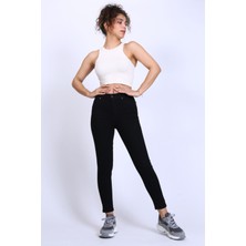 Ramrod Kadın Siyah Skinny Renk Vermeyen Jean (Toparlayıcı)
