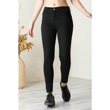 Ramrod Toparlayıcı Dar Kalıp Dar Paça Simsiyah Kot Pantolon Süper Skinny Jeans