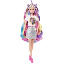 Barbie Rengarenk Saçlar Bebeği, Aksesuarlar, Saç Şekillendirme Parçaları İle GHN04