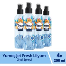 Yumoş Jet Fresh Giysi Spreyi Lilyum 200 ml X4 Adet