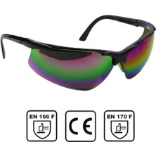 Badem10 Bisiklet Güneş Gözlüğü Yüz Ayarlı Silikon Burunlu Bisikletçi Gözlük S600 Gökkuşağı