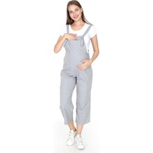 Luvmabelly Gri Hamile Salopet %50 Pamuk %50 Polyester Ayarlanabilir Askılı Model