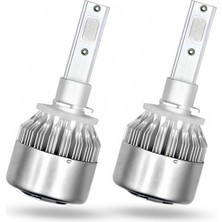 C9 H27 Buz Mavi C6 LED Xenon Far Ampulü Şimşek Etkili 5800LM Chip On Board 10000K