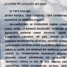 Niva Goblen Niva F42 Dokuma Goblen Kumaş -Atatürk'ün Gençliğe Hitabesi- 50 x 80