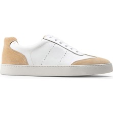 Deery Hakiki Deri Bej Sneaker Erkek Ayakkabı