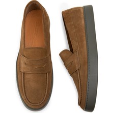 Deery Hakiki Süet Taba Rengi Loafer Erkek Ayakkabı