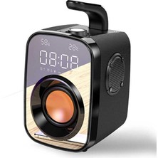 Blupple Soaiy SH25 Upgraded Bluetooth Speaker Hoparlör Kulplu Dizayn Aynalı Saat ve Alarm Özelliği
