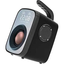 Blupple Soaiy SH25 Upgraded Bluetooth Speaker Hoparlör Kulplu Dizayn Aynalı Saat ve Alarm Özelliği
