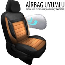 Nice Shop Seat Leon 1999-2012 Uyumlu Koltuk Kılıfı Enigma Serisi - Taba