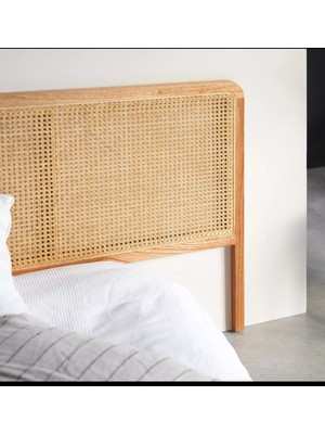 Napolyon Doğal Ahşap Hazeranlı Yatak Başlığı