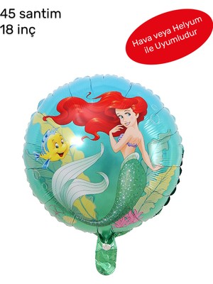 BP Tattoo Deniz Kızı Ariel Folyo Balon 45 cm