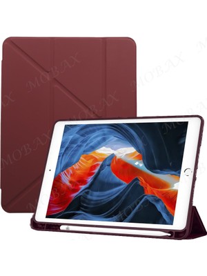 MobaxAksesuar Samsung Galaxy Tab A8 10.5 SM-X200 X205 X207 Kılıf Kalem Bölmeli Trifolding Case