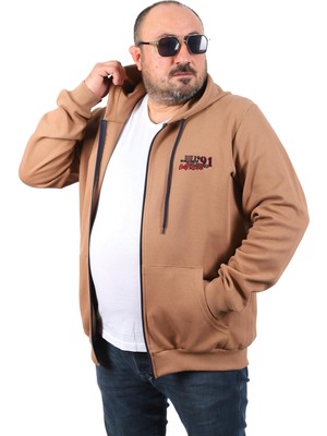 Moc Grande Mocgrande Büyük Beden Sweat Kapüşon Ninety One 22724 Kahve