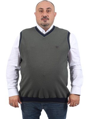 Starbattal Büyük Beden Tüylenmez Süveter 22795-HAKI