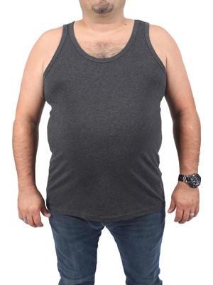 Starbattal Büyük Beden Erkek Atlet %100 Pamuk 2'li Antrasit Renkli Rahat Kesim 11200-ANTRASIT