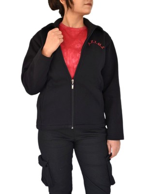 Baglan Kadın Siyah Fermuarlı Hırka BGL-ST02291