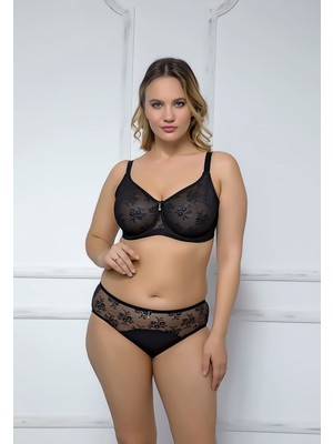 Moonlight 2131 Full Dantelli Toparlayıcı Sütyen Siyah