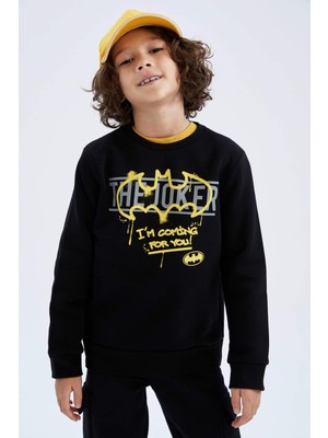 DeFacto Erkek Çocuk Batman Bisiklet Yaka Sweatshirt Y6345A622CW