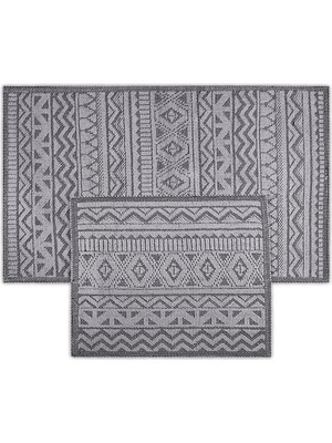 Bluenity Mira Doğal Pamuklu 2'Li Banyo Kilim Seti